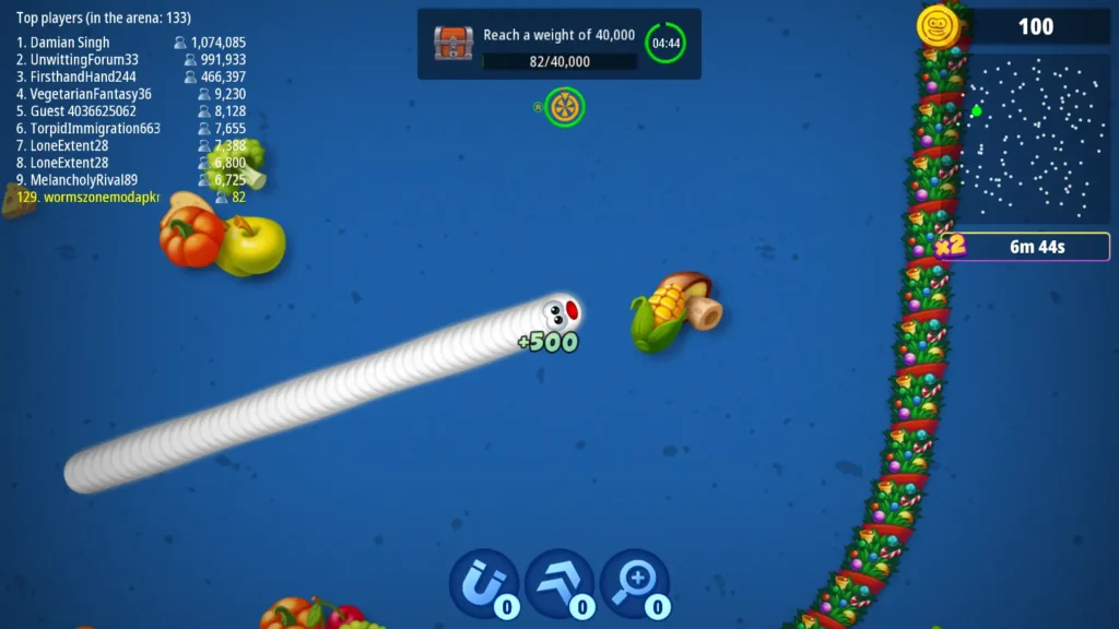 worms zone .io hungry snake game gameplay on my website wormszonemodapk.my sc 